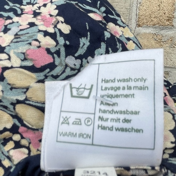 Vtg 80s Laura Ashley Blue Pastel Floral Wrap Dress Short Sleeve Cottage Sz 10 US - Picture 6 of 8